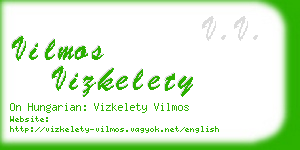 vilmos vizkelety business card